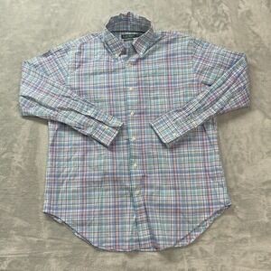 Lauren Ralph Lauren Dress Shirt Mens 16.5 Multi Plaid Stretch Classic Non-Iron